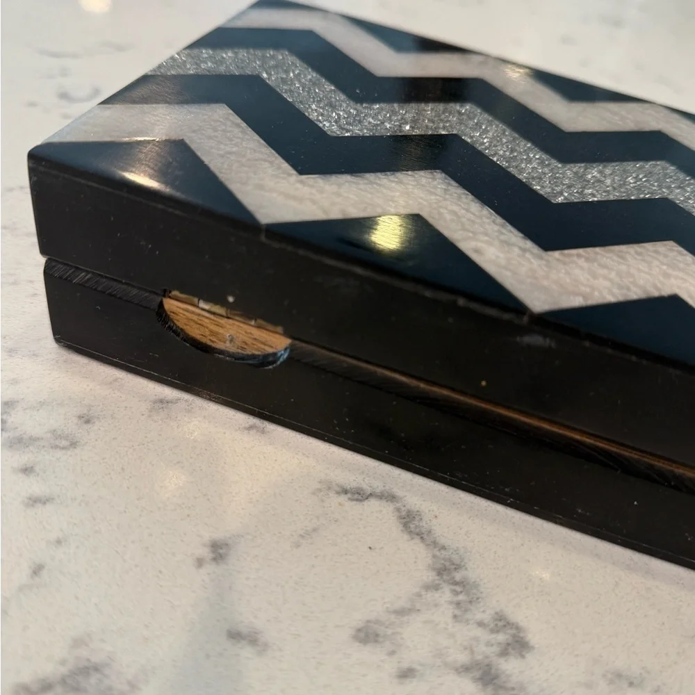 Acrylic Chevron Pattern Clutch